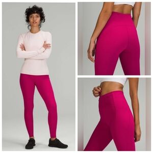 Lulu Swift Speed High-Rise Tight Sz 2 Wild Berry